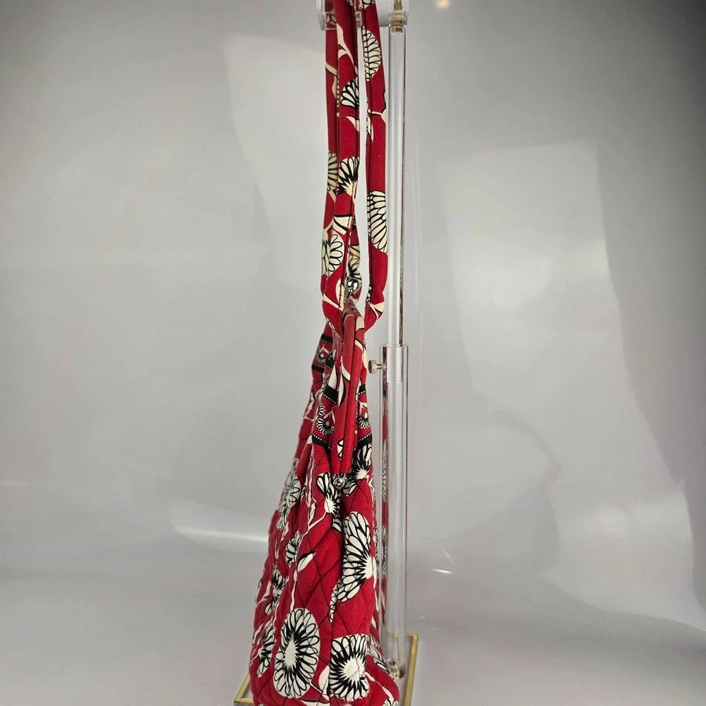 Vera Bradley Deco Daisy Red Eloise Kiss Lock Frame Bag Retired 2011 Floral